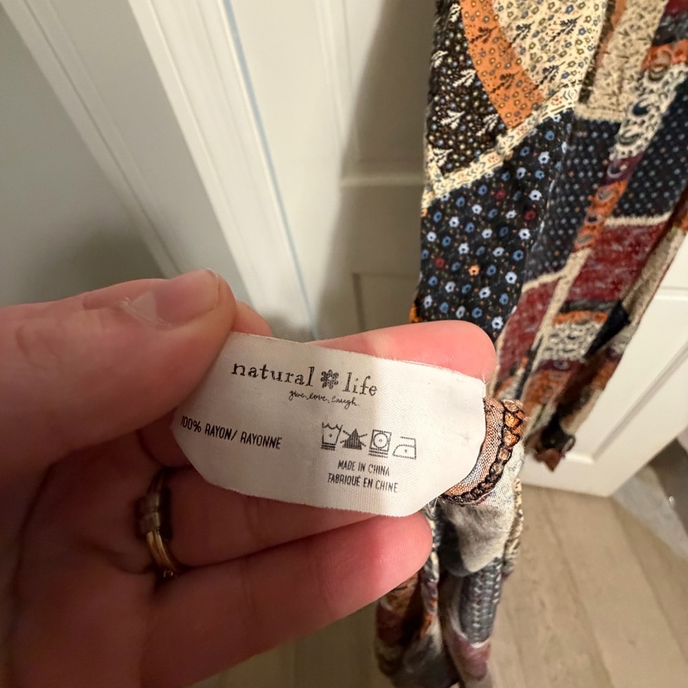 Natural Life Spaghetti Strap Patchwork Spaghetti … - image 7